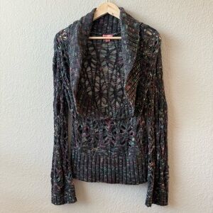 Max‎ Rave Y2K Vibrant Crochet Sweater